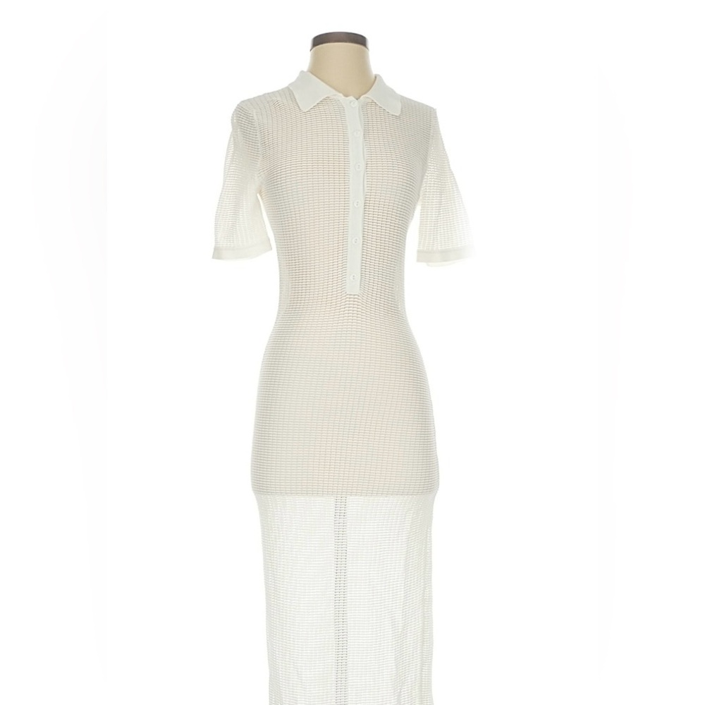 NWOT SOLID & STRIPED White Knit Midi Dress